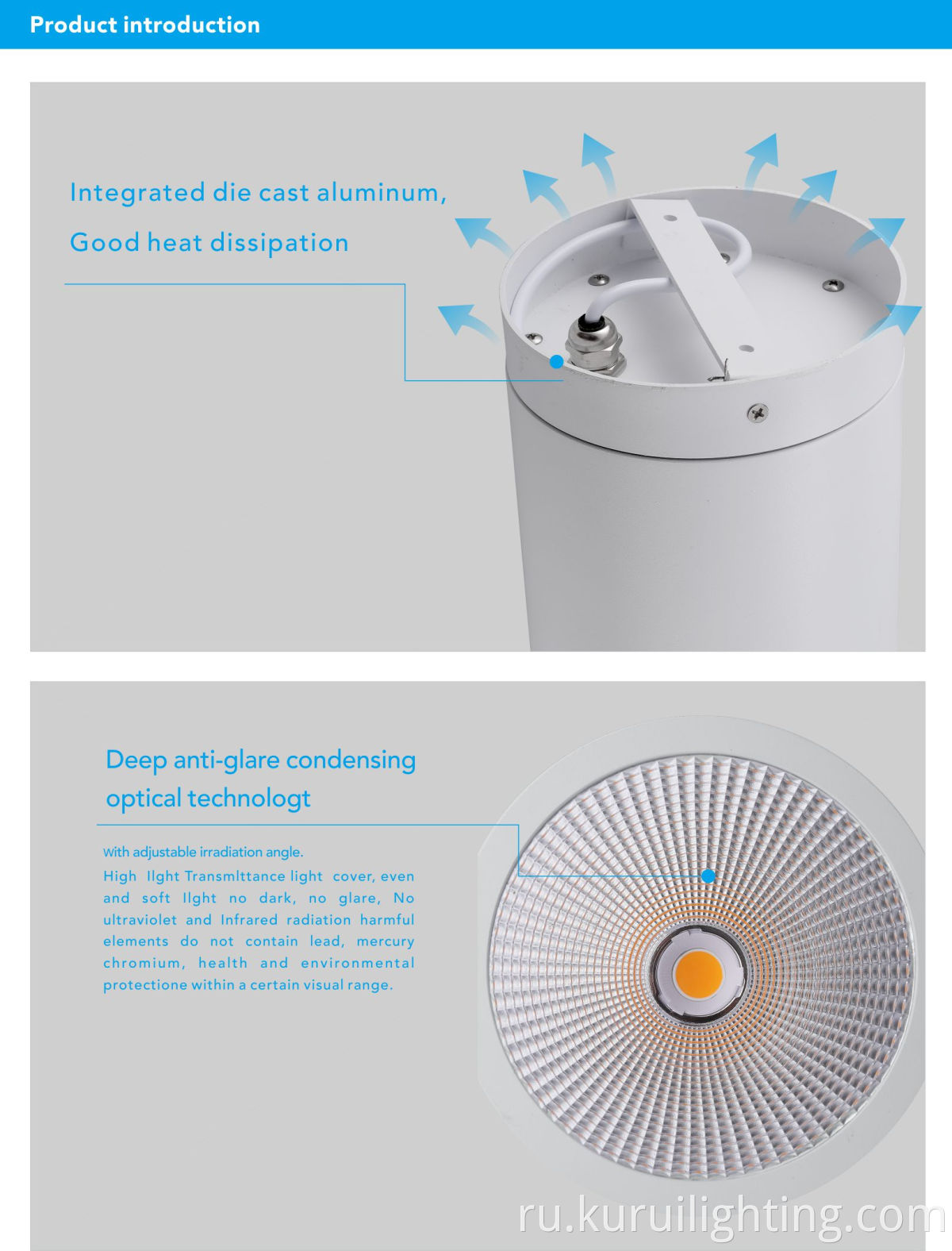 white 30w LED downlight